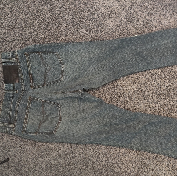 Harley Davidson leather and denim boot cut jeans - Picture 4 of 6